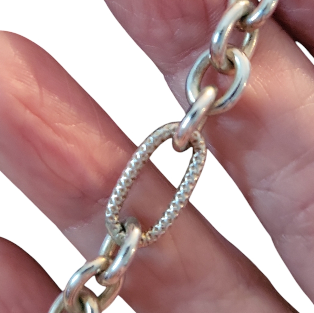 Sterling open link necklace - Picture 2 of 3
